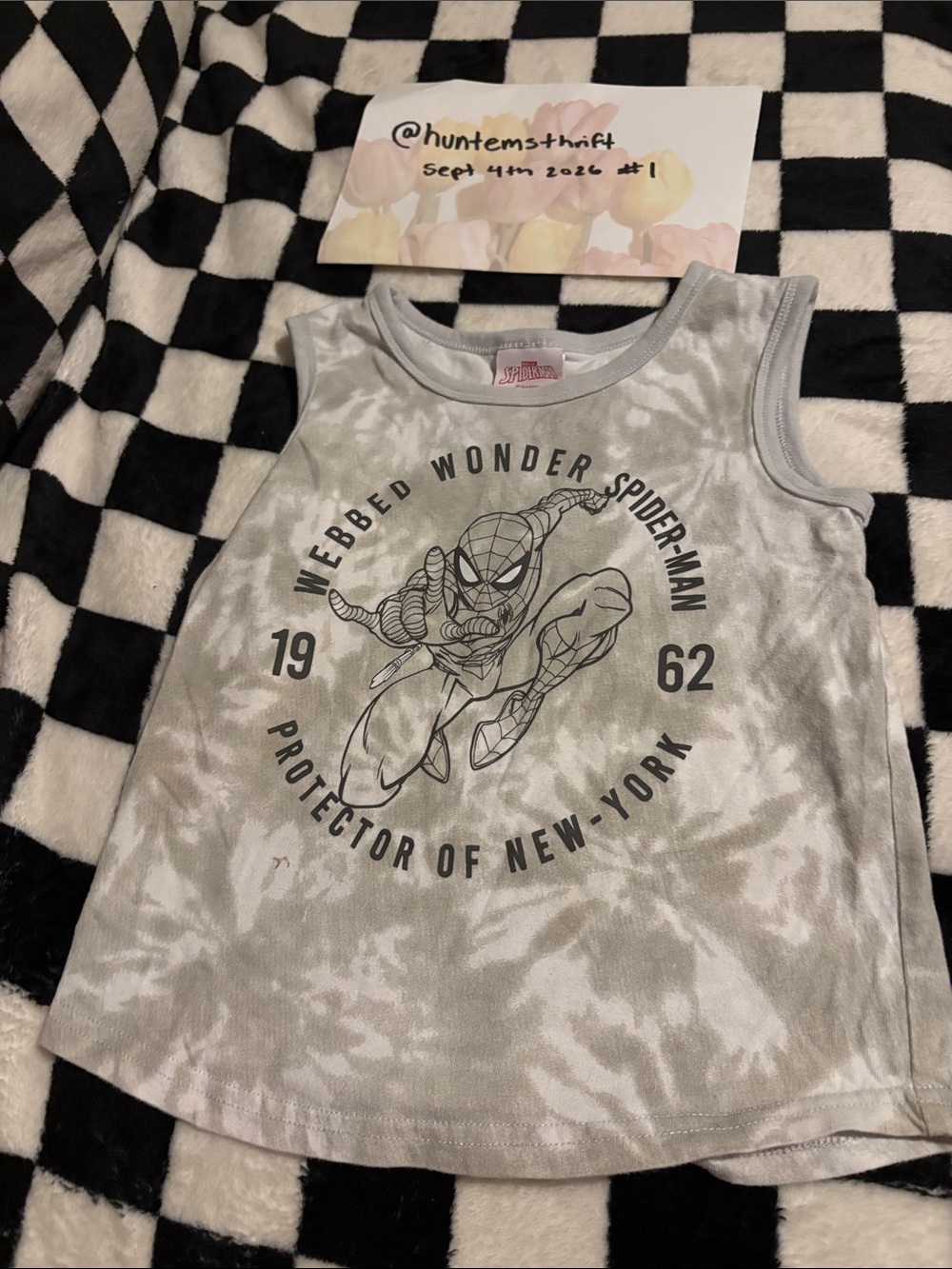 Free on bundle size 4 spiderman tank top